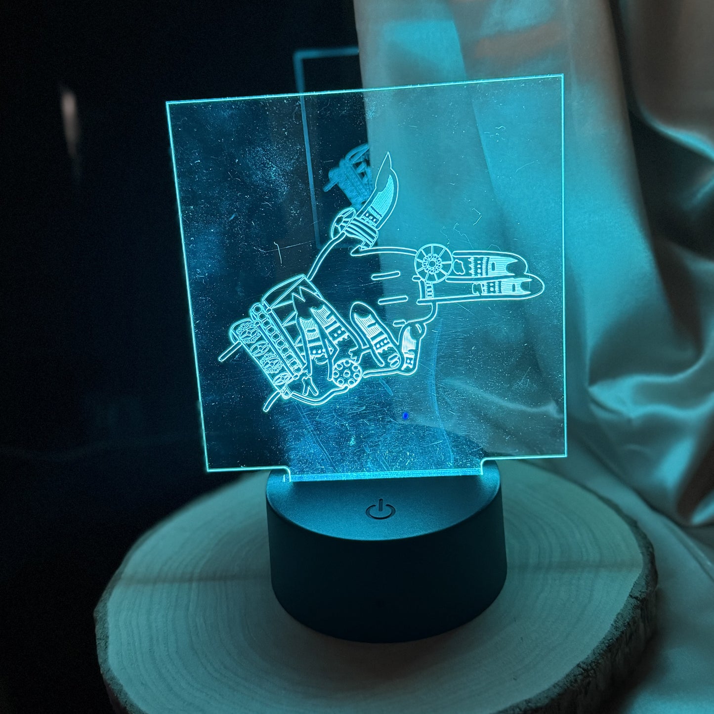 Engraved Acrylic Night Lamp Set