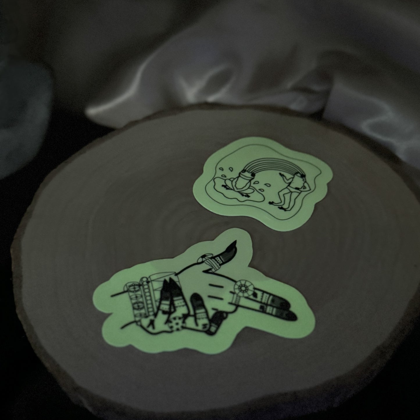 Glow in Dark Easy Peel Stickers