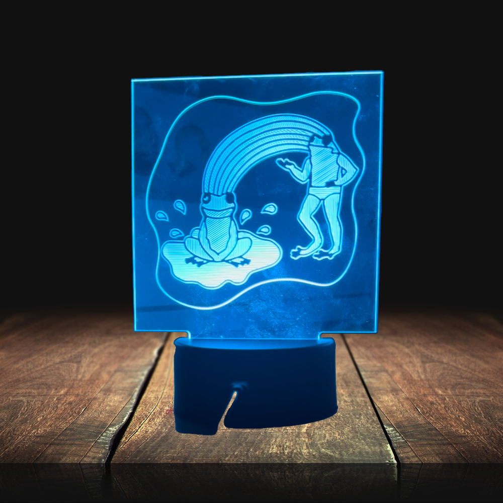 Wisdom Froggies (Engraved Acrylic Lamp)